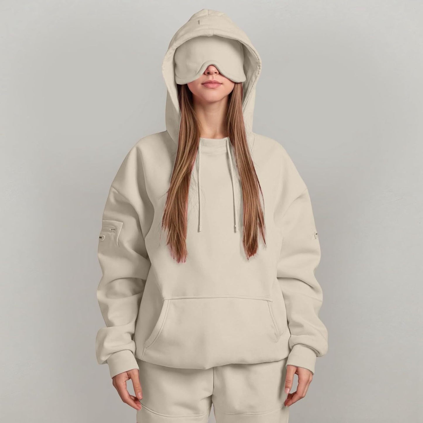 DreamSnug™ – Oversized Hoodie Set with Matching Eye Mask