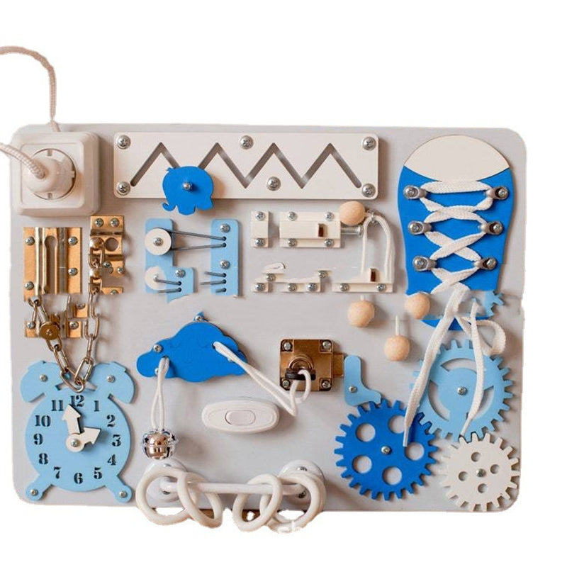 TinkerTots™ – Montessori Busy Board for Toddlers (Locks, Gears & Fine Motor Skills)
