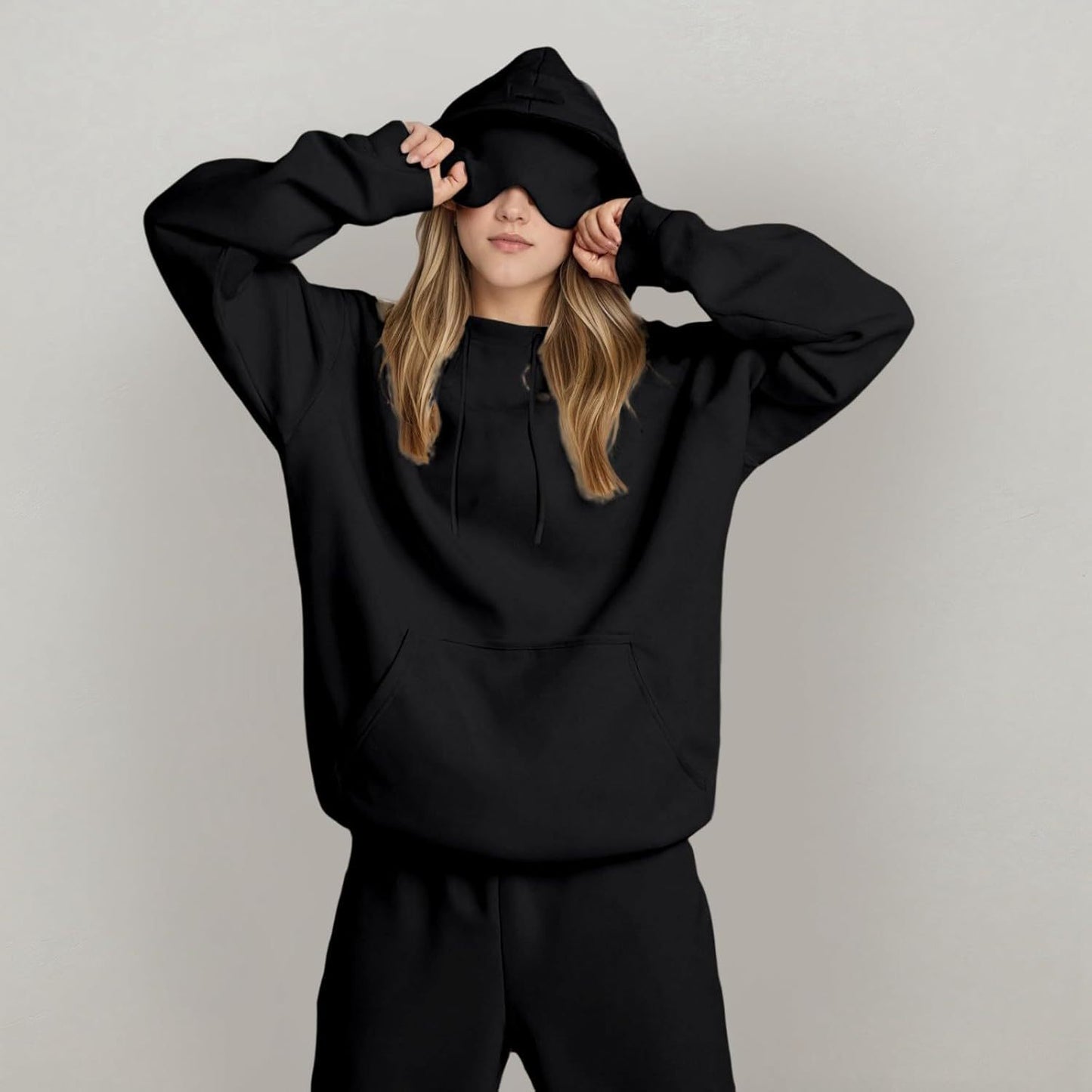 DreamSnug™ – Oversized Hoodie Set with Matching Eye Mask