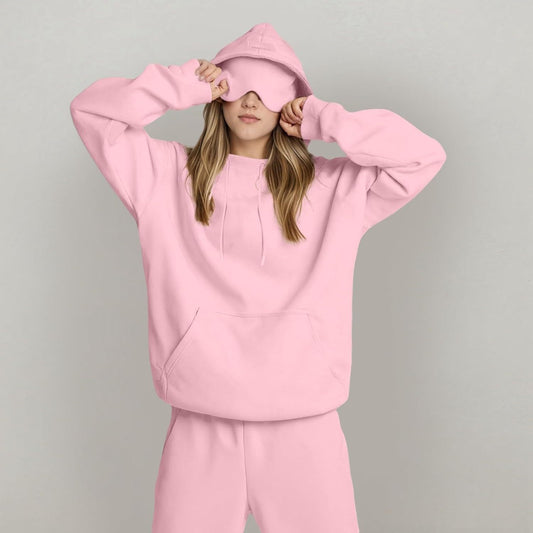 DreamSnug™ – Oversized Hoodie Set with Matching Eye Mask
