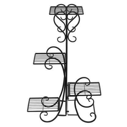 Florista™ – Indoor/Outdoor Iron Plant Holder with Tiered Shelves & Decorative Scrolls