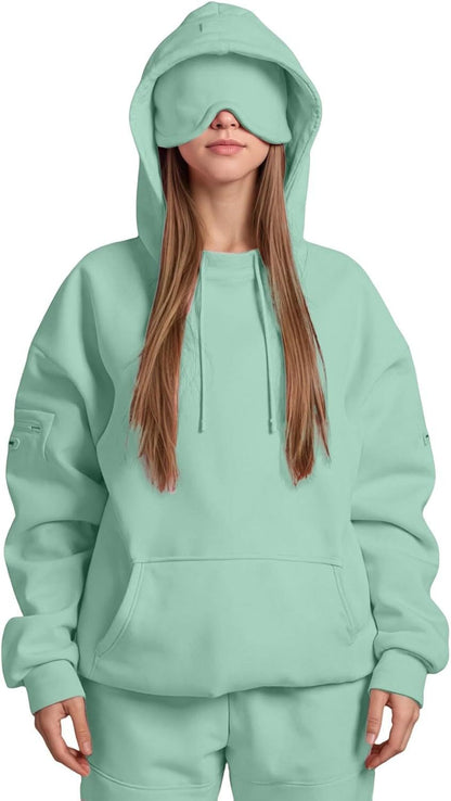 DreamSnug™ – Oversized Hoodie Set with Matching Eye Mask
