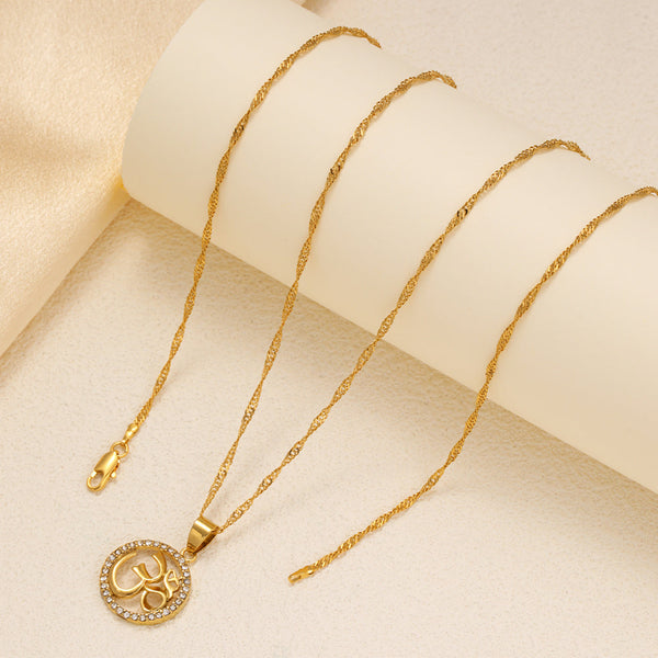 Golden Om Spiritual Necklace